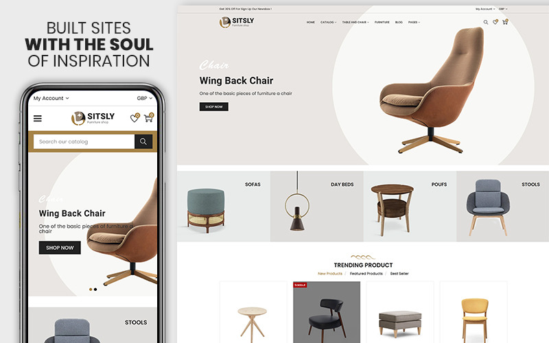 Sitsly - Tema Premium Shopify do Furniture & Interior