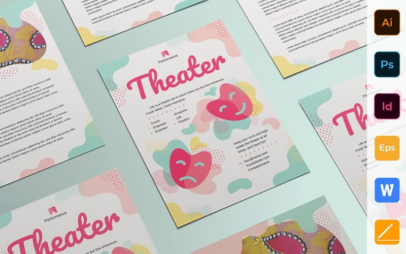 Creative Theatre Flyer - Vorlage für Unternehmensidentität