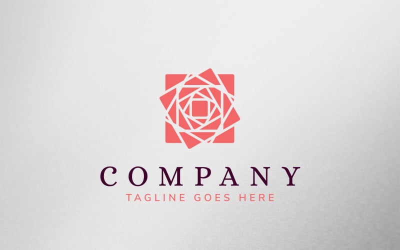 Cubic Rose Logo Tempate Design