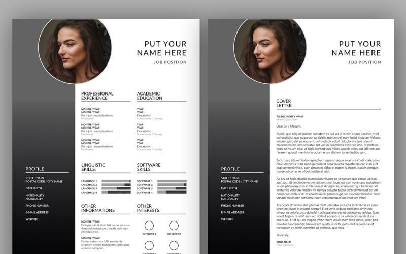 CV Resume + Cover Letter