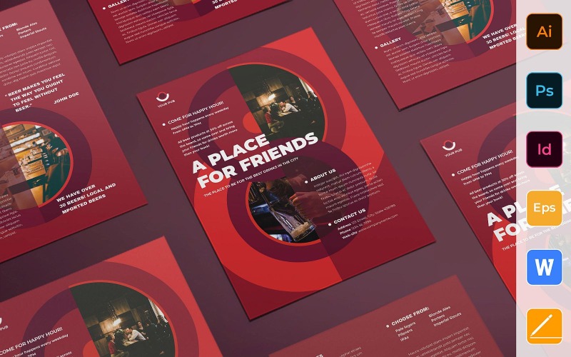 Flyer de pub polyvalent - Modèle d'identité d'entreprise