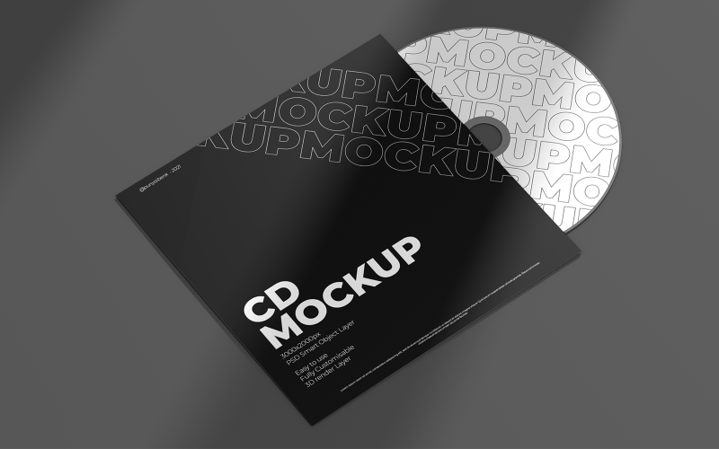 Kwadratowa okładka CD i makieta CD