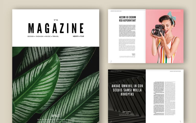 Mise en page du magazine - Adobe InDesign - TemplateMonster