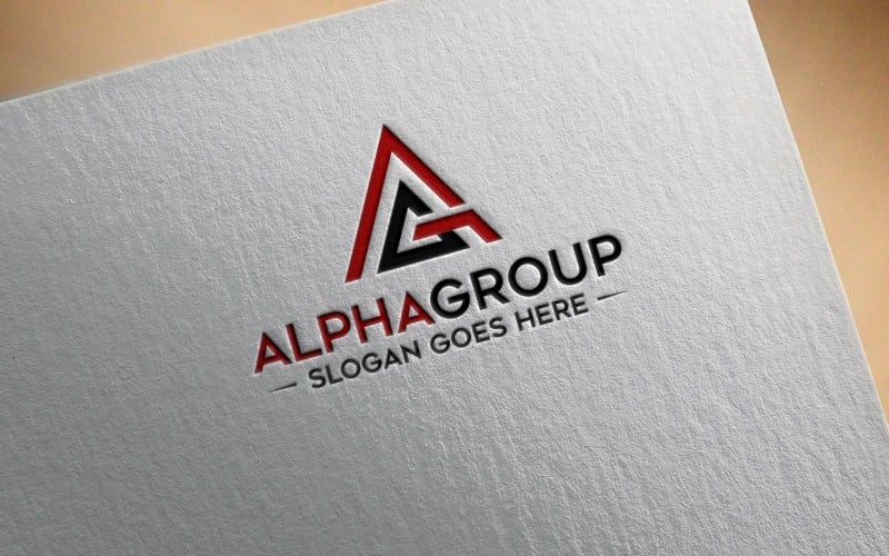 Шаблон логотипу Alpha Group