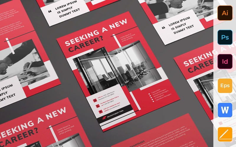 Brochure du cabinet de recrutement créatif - Modèle d'identité d'entreprise