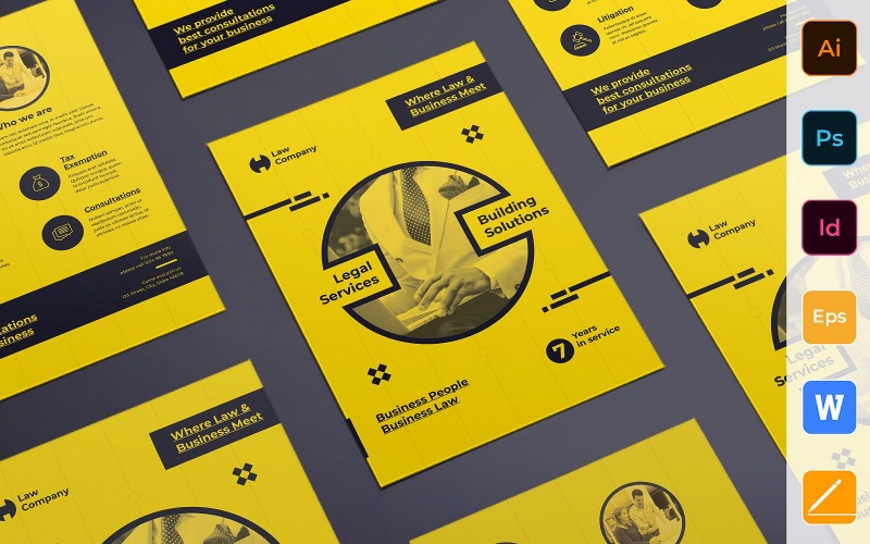 Brochure sur les services juridiques prêts à l'emploi - Modèle d'identité d'entreprise