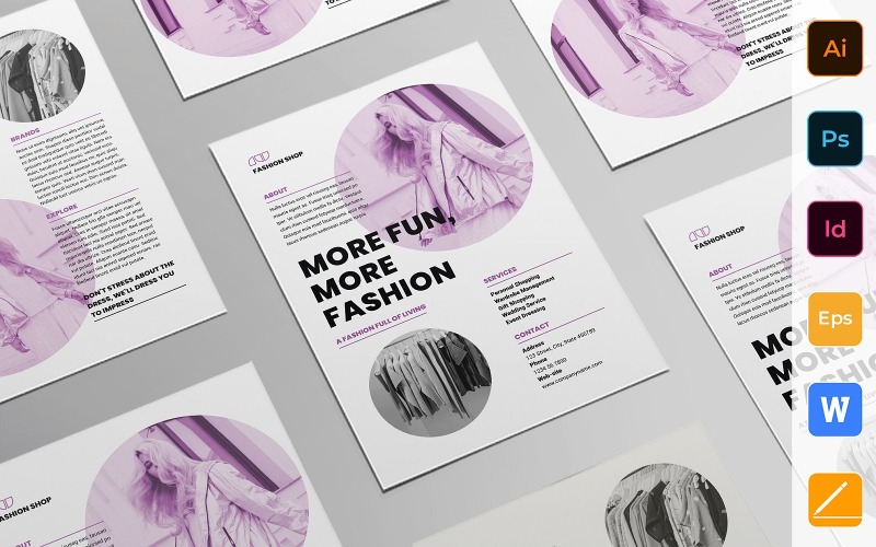 Flyer de boutique de mode créative - modèle d'identité d'entreprise