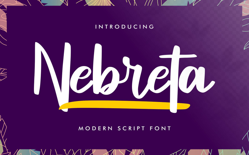 Nebreta | Police cursive moderne
