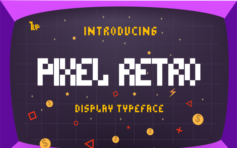Pixel Retro Schriftart