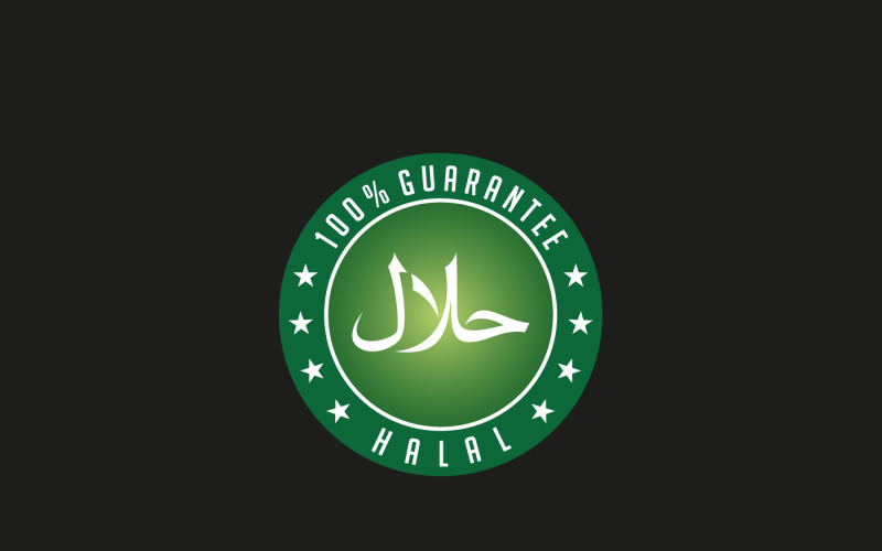 Muslim Halal Sign Logo Template