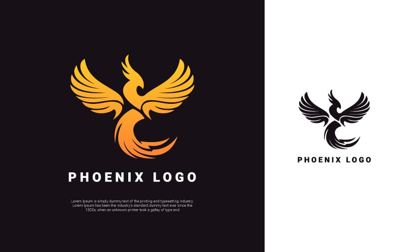 Logo créatif de Phoenix