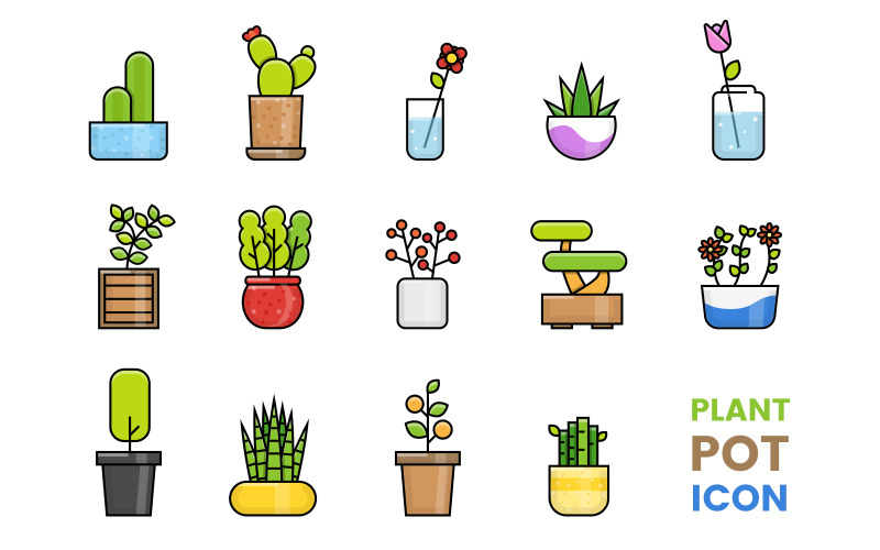 Завод горщик Iconset шаблон
