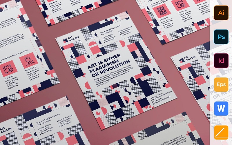 Modèle d'entreprise de flyer Art Galler prêt à l'emploi