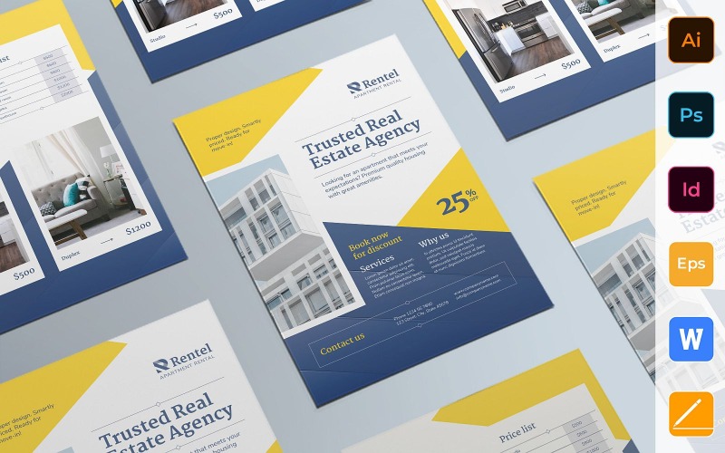 Multipurpose Apartment Rental Flyer Corporate Template
