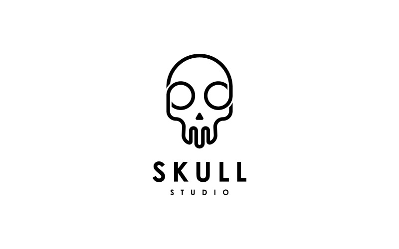 Plantilla de diseño de logotipo de calavera