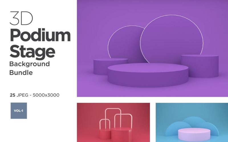 Podium & Stage Design Set Vol-1 Background