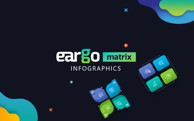 Modello PowerPoint di Eargo Matrix Infographics