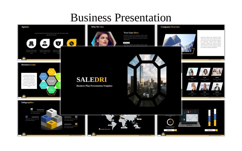Saledri - Modèle PowerPoint de entreprise créative