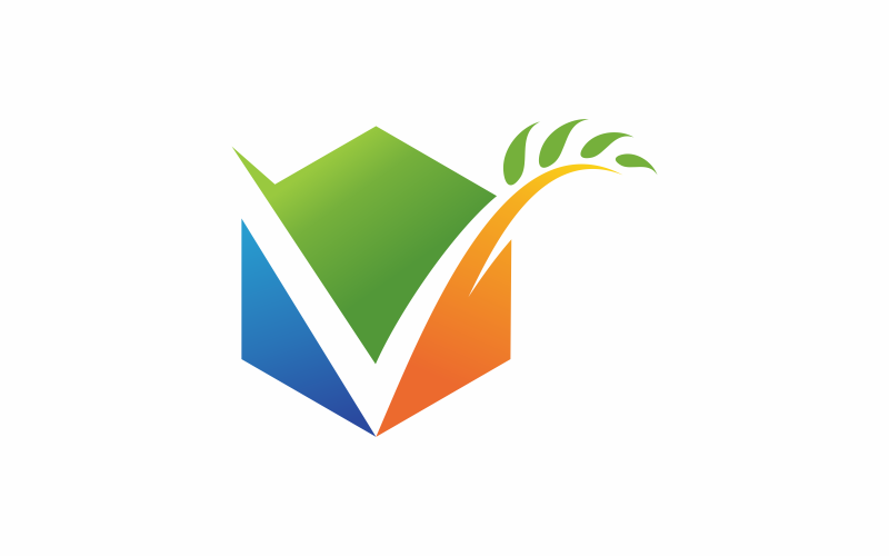 Bokstaven v vete logotyp mall