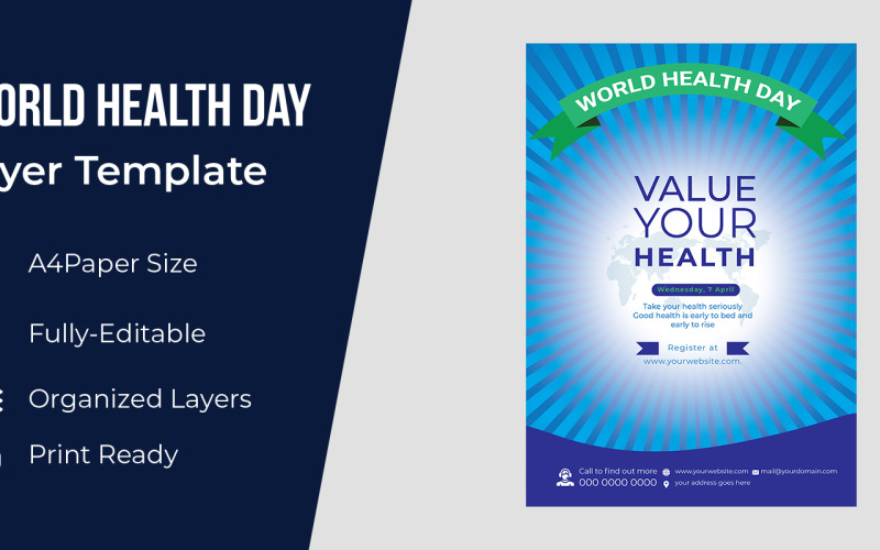 Дизайн брошюры Всемирный день здоровья