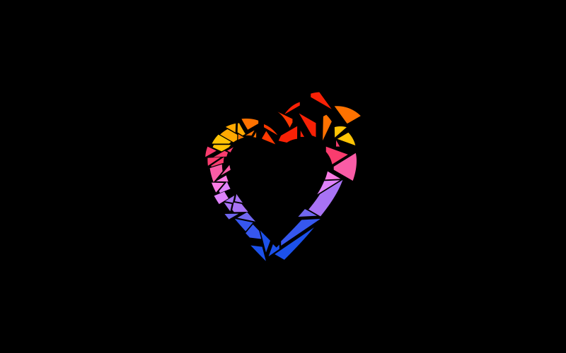 Modèle de logo couleur amour