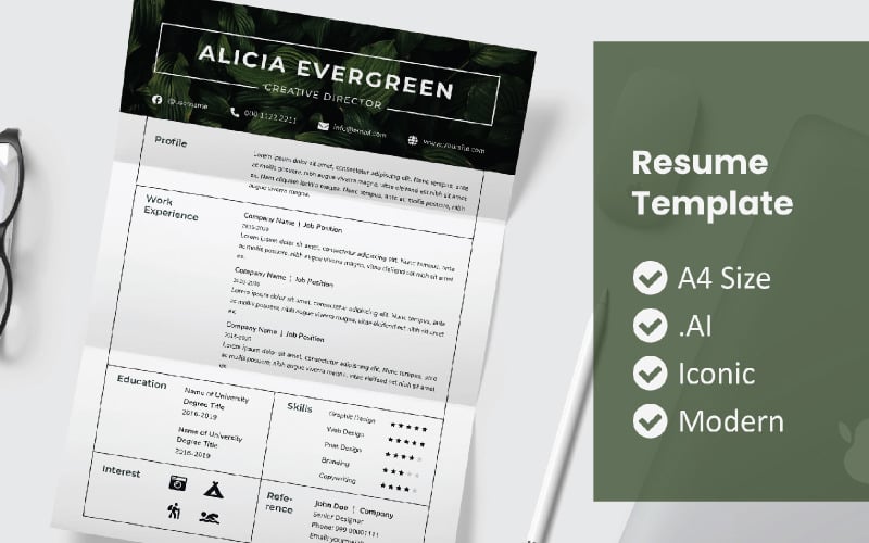 Resume Design Printable Template