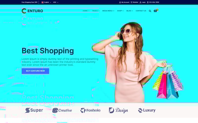 Centuro - Plantilla de sitio web HTML multipropósito Bootstrap 4 de comercio electrónico