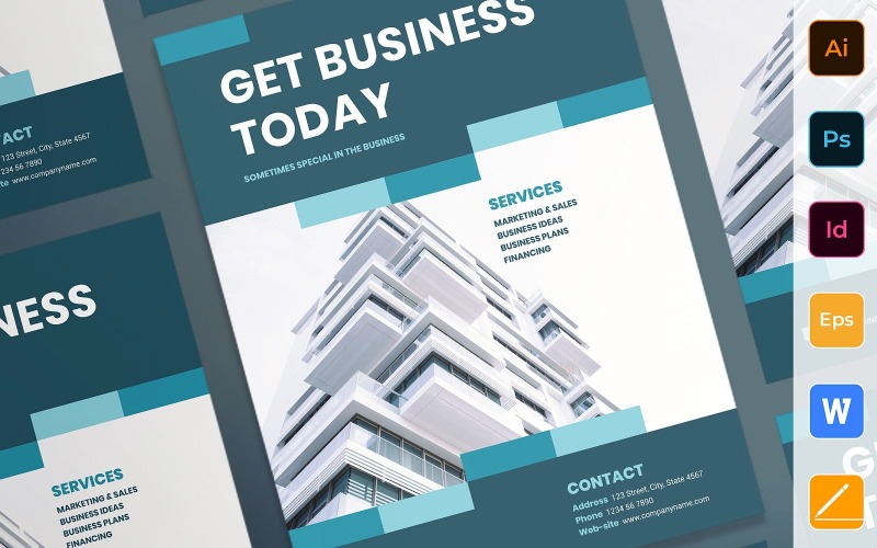 Корпоративный шаблон плаката Creative Business Networking