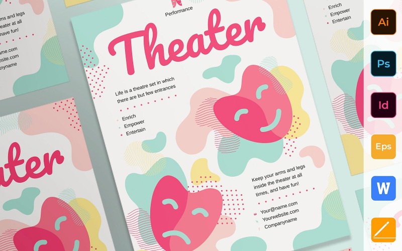 Kreative Theater Poster Corporate Identity Vorlage