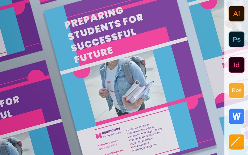 Modèle d'identité d'entreprise d'affiche de formation professionnelle