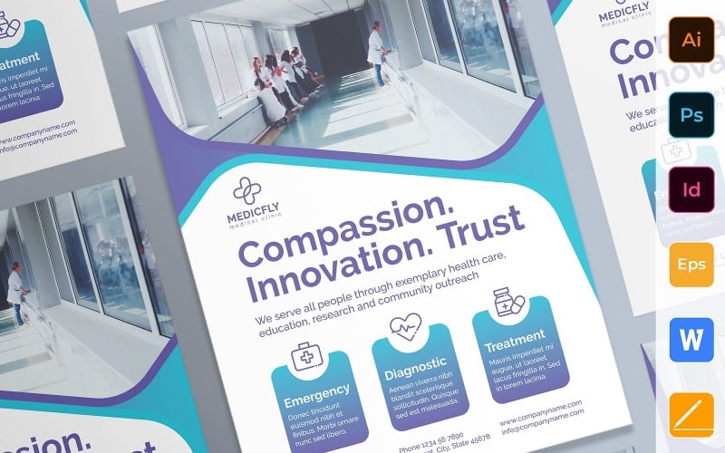 Professional Medical Clinic Corporate Identity Template