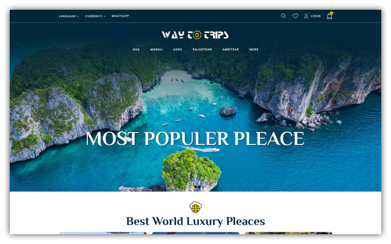 Waytotrip - Travel Store OpenCart-sjabloon