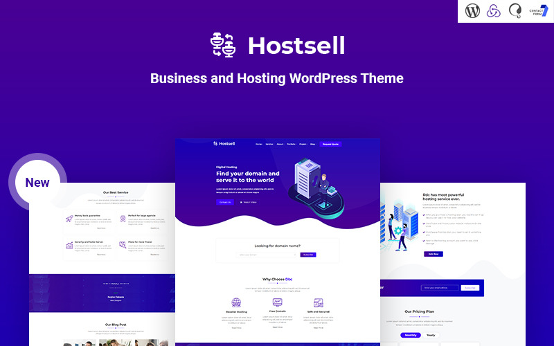 Hostsell - Адаптивная тема WordPress для бизнеса и хостинга
