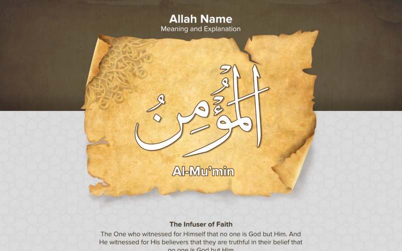 Illustrazione di significato e spiegazione di Al Mu'min