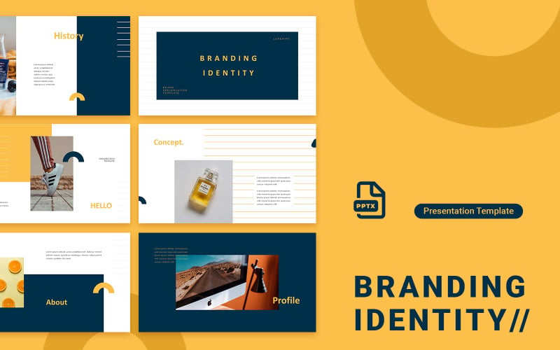 Modèle PowerPoint de identité de marque