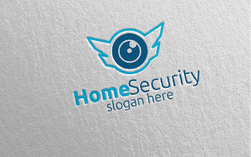 Камера відеоспостереження домашньої безпеки логотип шаблон