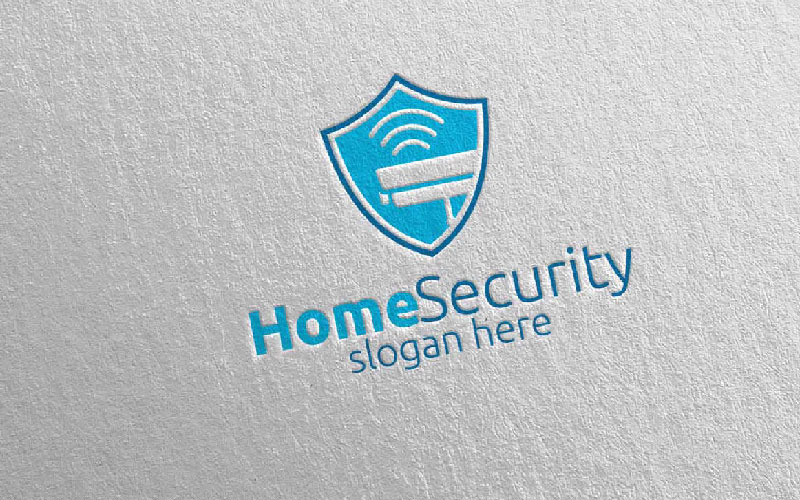 Камера відеоспостереження домашньої безпеки логотип шаблон