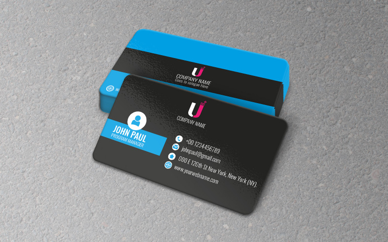 Conception d'identité d'entreprise de carte de visite moderne propre