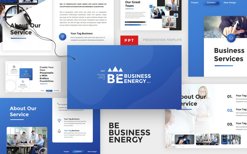 BE Business Energy - Modelo de PowerPoint de negócios
