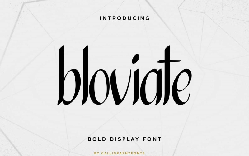 Bloviate Schriftart