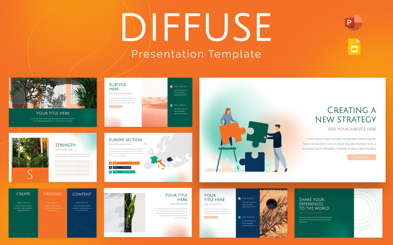 Modello di presentazione PowerPoint diffuso