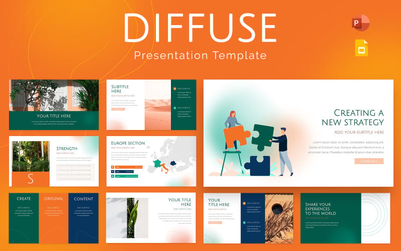 Szablon prezentacji rozproszonego programu Powerpoint
