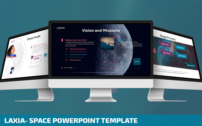 Laxia - простір Powerpoint шаблон