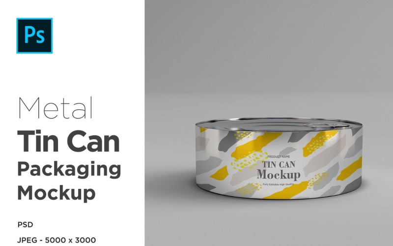 Metal Tin Can Mockup 3