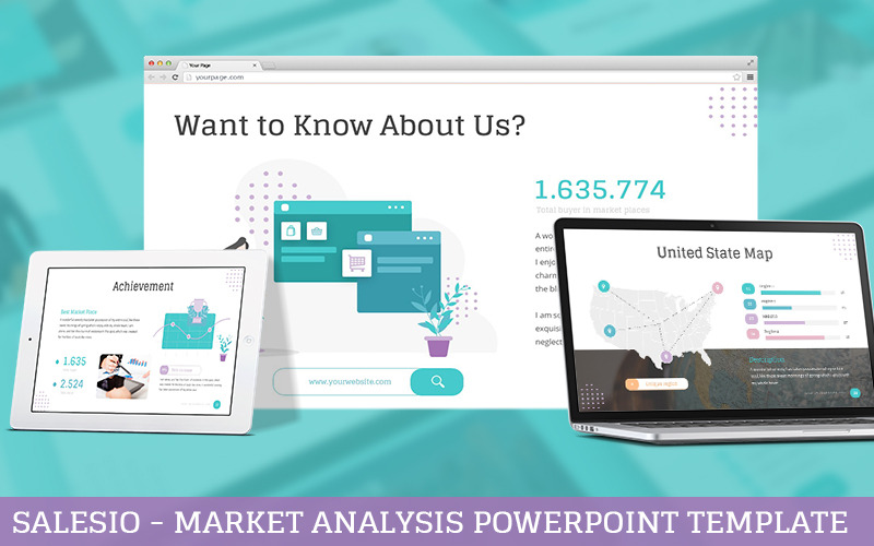 Salesio - Modelo de PowerPoint de Análise de Mercado