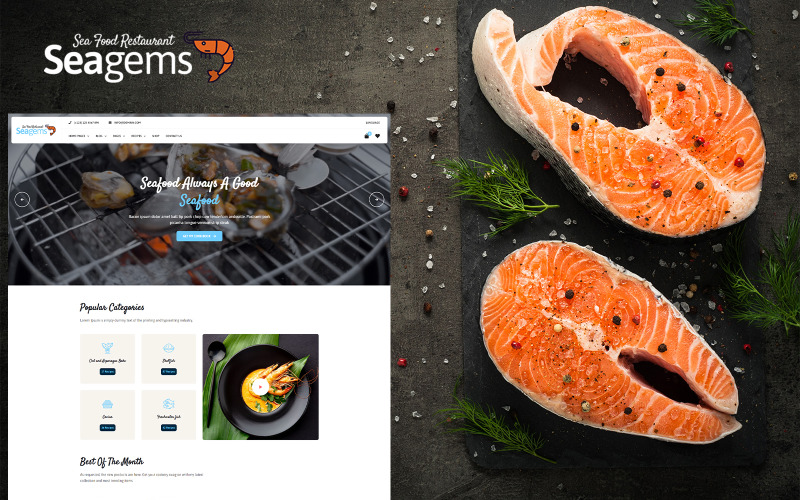 Seagems - Sea Food Blog HTML Template