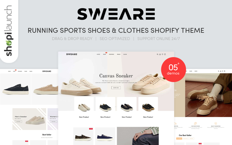 Sweare - běžecká obuv, sportovní obuv a oblečení Shopify Theme