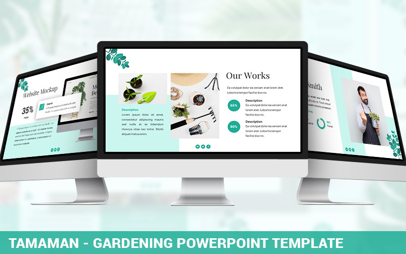Tamaman - Gardening Sjablonen PowerPoint presentatie