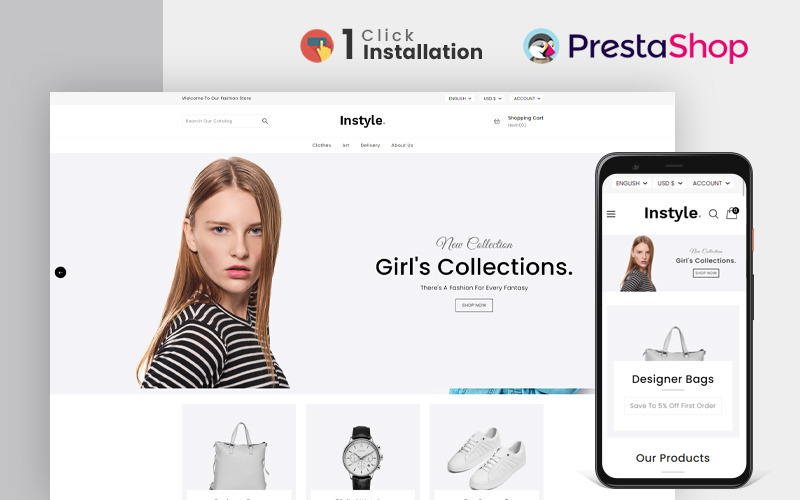 Tema de PrestaShop de Instyle Fashion