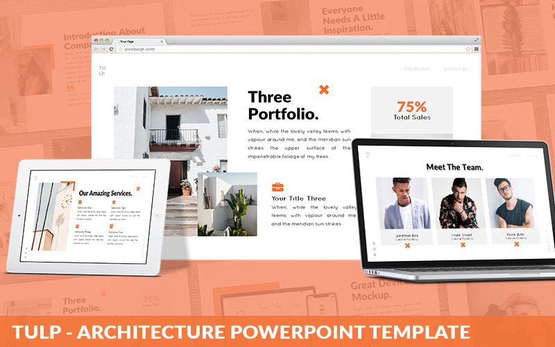 Tulp - Arkitektur Powerpoint-mall